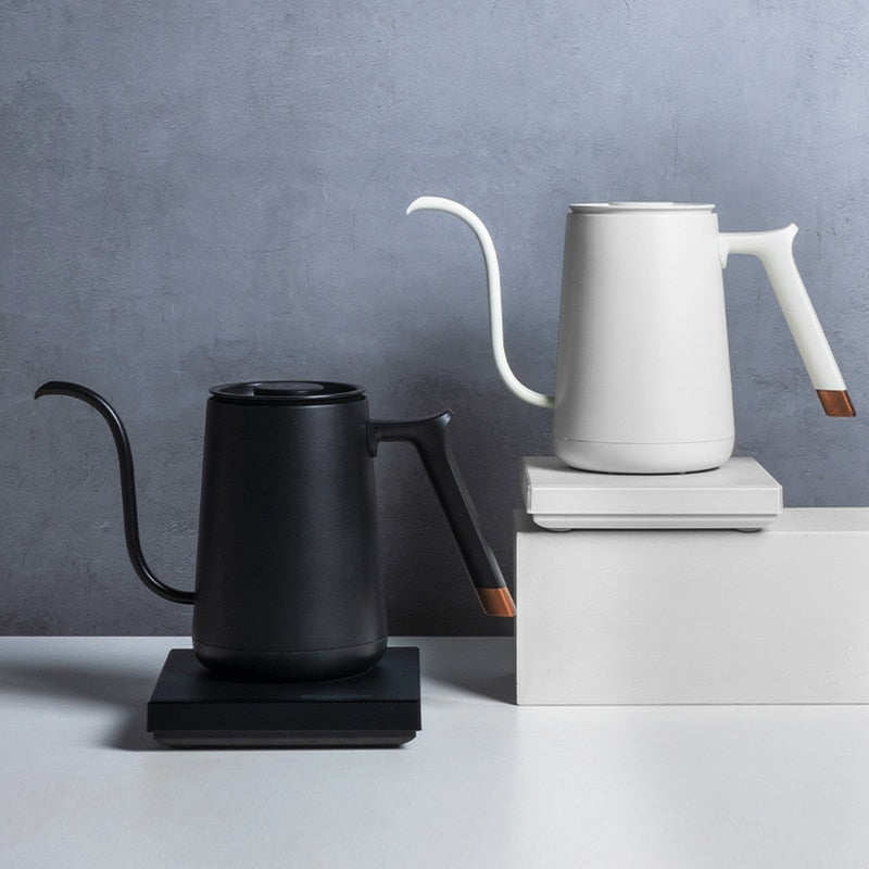 Electric Kettle Coffee Maker 600ml Gooseneck Kettle Temperature Control Hand-punched Moka Pot