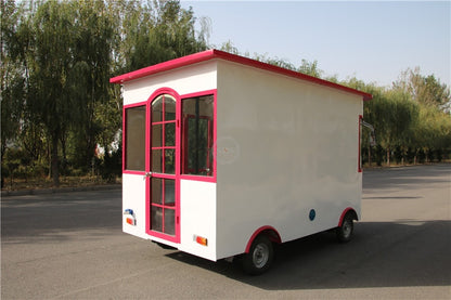 4m Electric Mobile Food Truck Van Outdoor Fast Food Vending Cart Mobile Catering Carts Trolley For Sale Fashion Clothes Mobile Retail Store