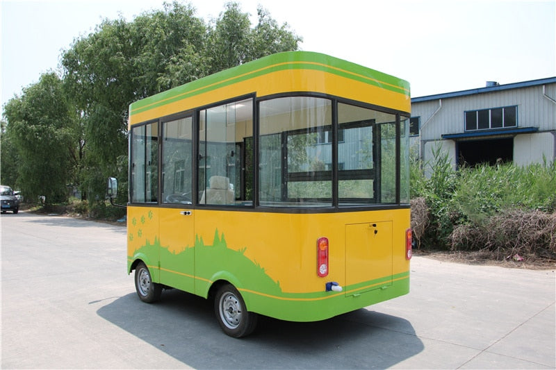 Electric Remorque Food Truck Mobile Kitchen Food Cart Bubble Tea Ice Cream Hot Dog Vending Cart With 4 Wheels Foodtruck Electric Vehicle