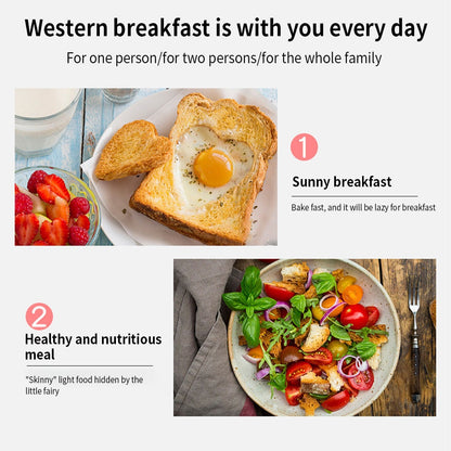 Electric Toaster Automatic Bread Baking Machine Toast Sandwich Grill Oven 2 Slices Household For Breakfast Make Baking Cooking