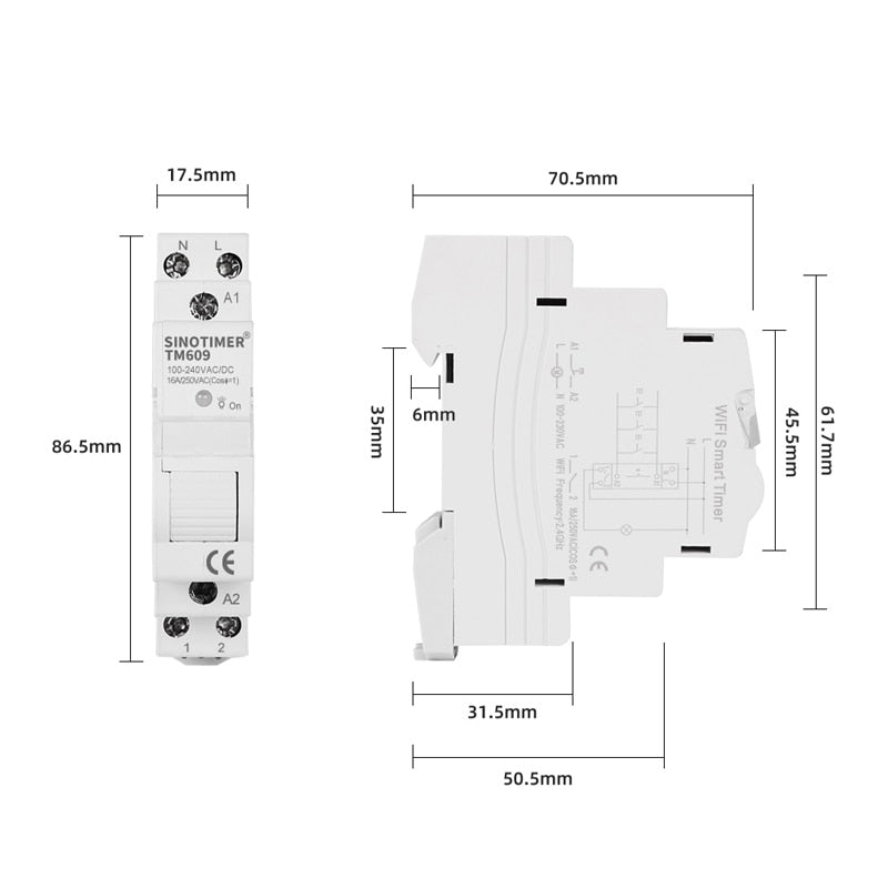Electric Tuya APP Mobile Remote Control WiFi Smart Timer Switch Wireless Countdown Time Switch Home Staircase Light 220V 110V AC