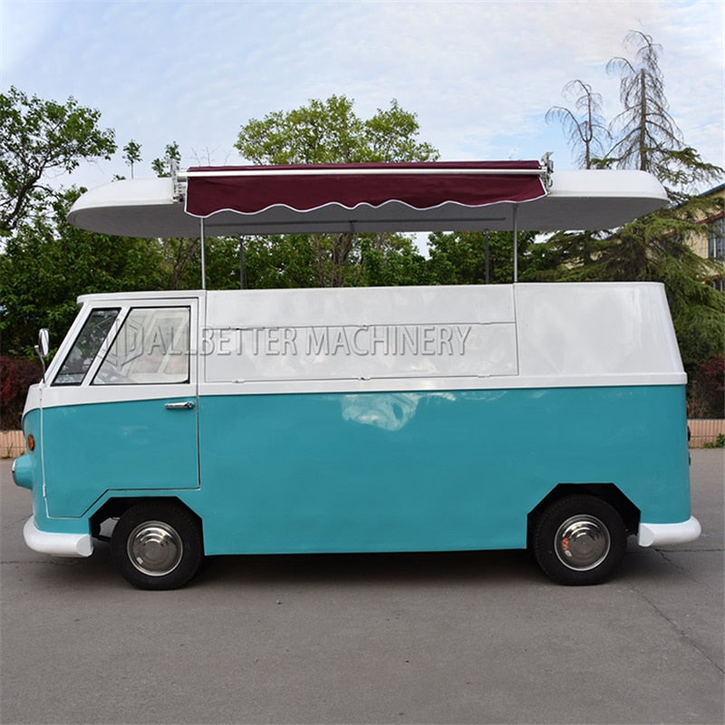 Electric VW Bus Hot Dog Cart Gelato Waffle House Taco Coffee Bar Ice Cream Food Trucks Mobile Food Van