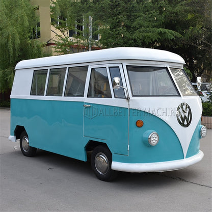 Electric VW Bus Hot Dog Cart Gelato Waffle House Taco Coffee Bar Ice Cream Food Trucks Mobile Food Van