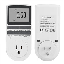 Cargar imagen en el visor de la galería, Electronic Digital Timer Switch EU US FR BR Plug Kitchen Timer Outlet 230V 120V 7Day 12/24 Hour Programmable light Timing Socket
