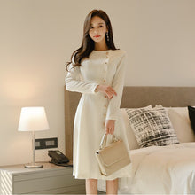 將圖片載入圖庫檢視器 Elegant Dress Women Long Sleeve Dress Office Lady Runway Designers High Fashion Dress
