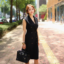 Cargar imagen en el visor de la galería, Formal Elegant Work  Business Dress Party Bodycon Office Lady Women pleated Dress
