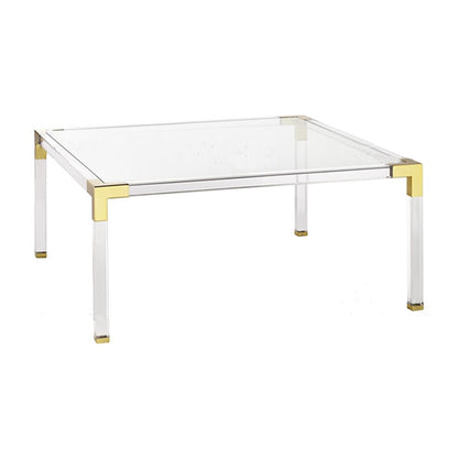 Elegant Luxury Style Acrylic PMMA coffee table leisure beautiful rectangle end table durable furniture for Living Room