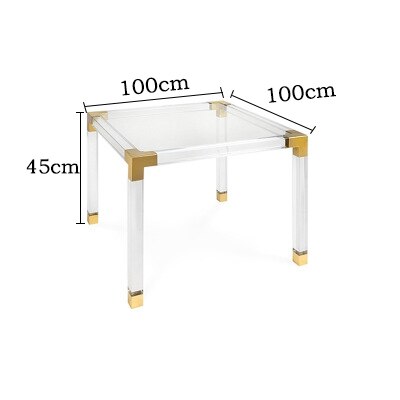 Elegant Luxury Style Acrylic PMMA coffee table leisure beautiful rectangle end table durable furniture for Living Room
