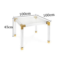 Cargar imagen en el visor de la galería, Elegant Luxury Style Acrylic PMMA coffee table leisure beautiful rectangle end table durable furniture for Living Room
