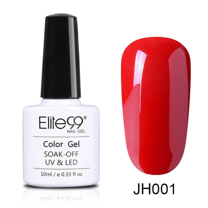 Elite99 10ml Wine Red Color Gel Polish For Nails Manicure Gel Lacquer Soak Off Semi Permanent Enamel Nail Primer Top Base Coat. Nail Polish.