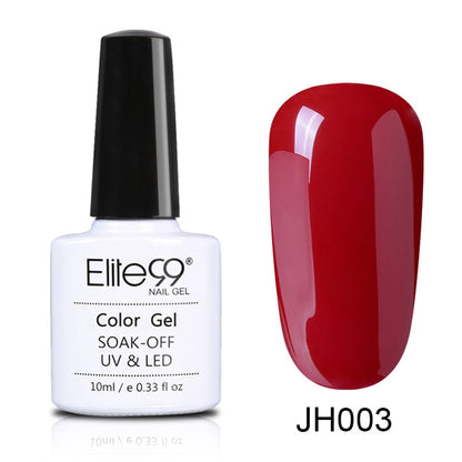 Elite99 10ml Wine Red Color Gel Polish For Nails Manicure Gel Lacquer Soak Off Semi Permanent Enamel Nail Primer Top Base Coat. Nail Polish.