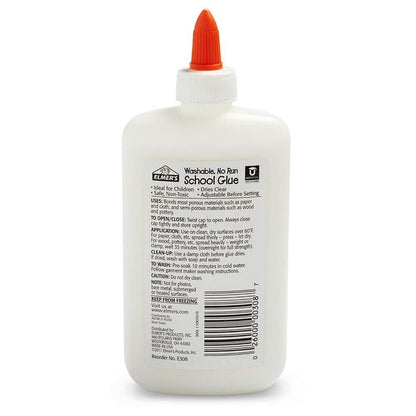 Elmer's Liquid School Glue, Washable, 7.625 Ounces, 6 Count - Great for Making Slime Art Sets