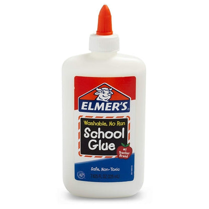 Elmer's Liquid School Glue, Washable, 7.625 Ounces, 6 Count - Great for Making Slime Art Sets