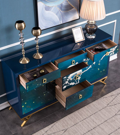 Porch Cabinet, Homestay Light Luxury Stainless Steel Furniture Living Room. Storage Cabinet