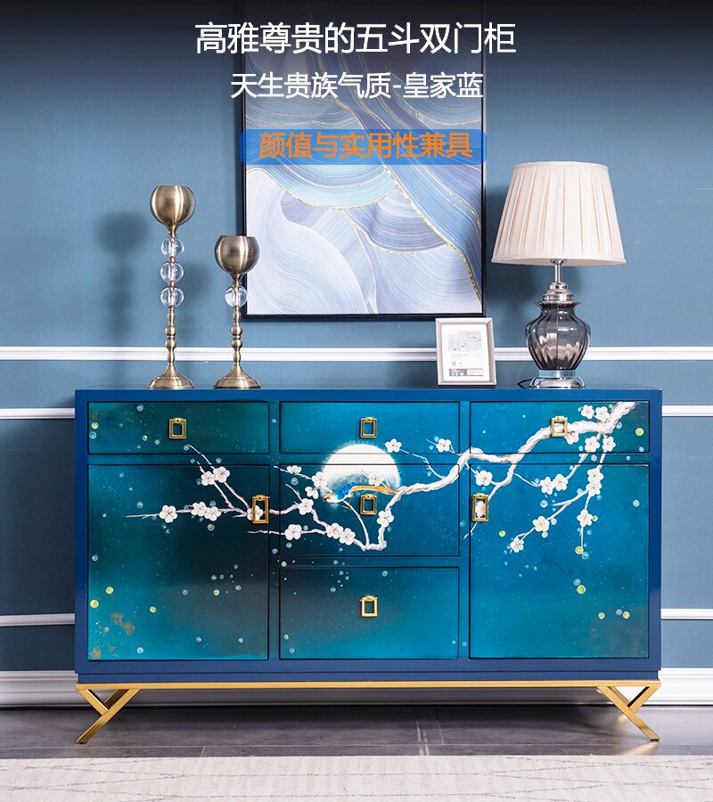 Porch Cabinet, Homestay Light Luxury Stainless Steel Furniture Living Room. Storage Cabinet
