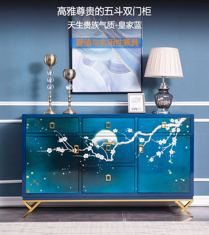Porch Cabinet, Homestay Light Luxury Stainless Steel Furniture Living Room. Storage Cabinet