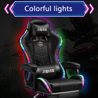 Ergonomic Massage Office Chair  WCG LOL  Silla game chair   RGB colorful lights gaming Chair  Bluetooth audio Computer chair