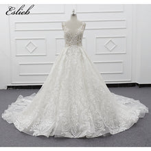 Load image into Gallery viewer, Eslieb Nude tulle Lace beads Ball Gown wedding dress 2020 shining wedding dress vestido de Noiva
