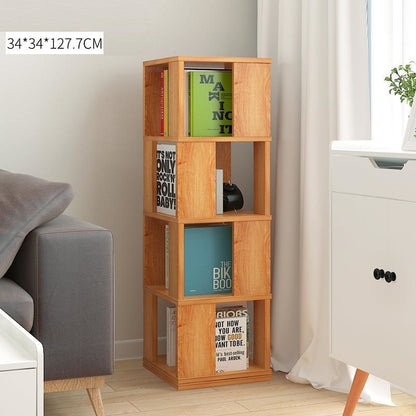 Estanteria Libros Decoration Industrielle Shelving Wood Rotate Rotatable Rack Bookcase Modern Home Furniture Book Shelf Case