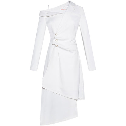 European and American fashion women's clothing long dress female of sexy long-sleeved lapels cultivate morality, 64661