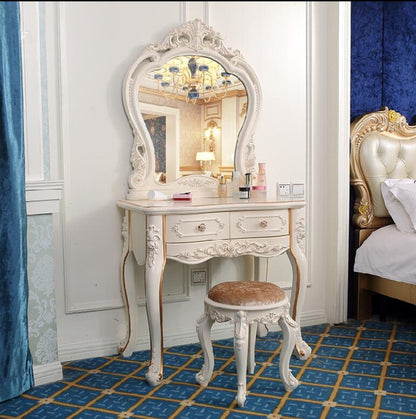 European style dressing table bedroom makeup table multifunctional princess pastoral net red ins French dressing table