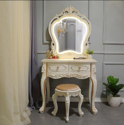 European style dressing table bedroom makeup table multifunctional princess pastoral net red ins French dressing table