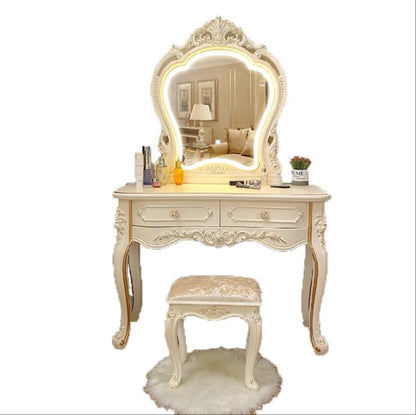 European style dressing table bedroom makeup table multifunctional princess pastoral net red ins French dressing table