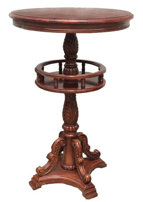 European style solid wood bar table  American style carved bar table home round bar counter