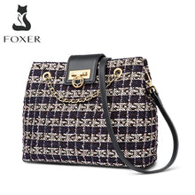 將圖片載入圖庫檢視器 FOXER Fashion Women Crossbody Totes Bags Large Capacity Handle Woven Bag Lady Short Trip Shoulder Bags Female Light Casual Purse
