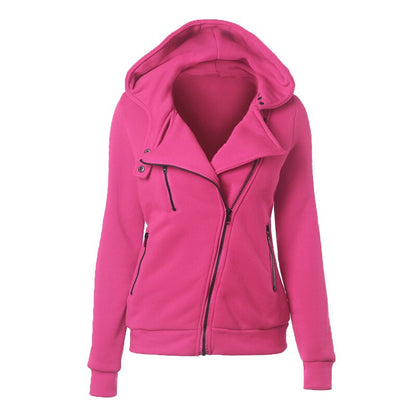 Women's Long Sleeve Hoodie Jackets Zipper Jumper Overcoat Outwear Harajuku Female Sweatshirts