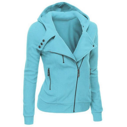 Women's Long Sleeve Hoodie Jackets Zipper Jumper Overcoat Outwear Harajuku Female Sweatshirts
