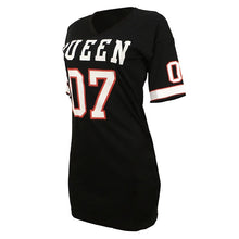 Cargar imagen en el visor de la galería, Queen Jersey Dress Women Bodycon Mini Dress Casual Short Sleeve Slim Work Fashion Bodycorn Dresses
