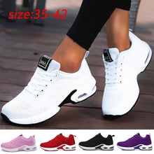 将图片加载到图库查看器，Fashion Women Lightweight Sneakers Running Shoes Outdoor Sports Shoes Breathable Mesh Comfort Running Shoes Air Cushion Lace Up
