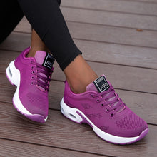 Load image into Gallery viewer, Fashion Women Lightweight Sneakers Running Shoes Outdoor Sports Shoes Breathable Mesh Comfort Running Shoes Air Cushion Lace Up
