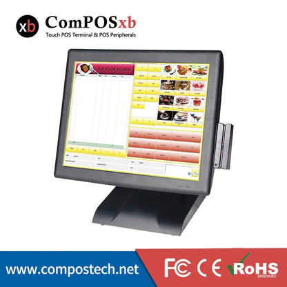 Compostech LCD Touch Screen 15'' Truth Flat POS Terminal Price POS System epos