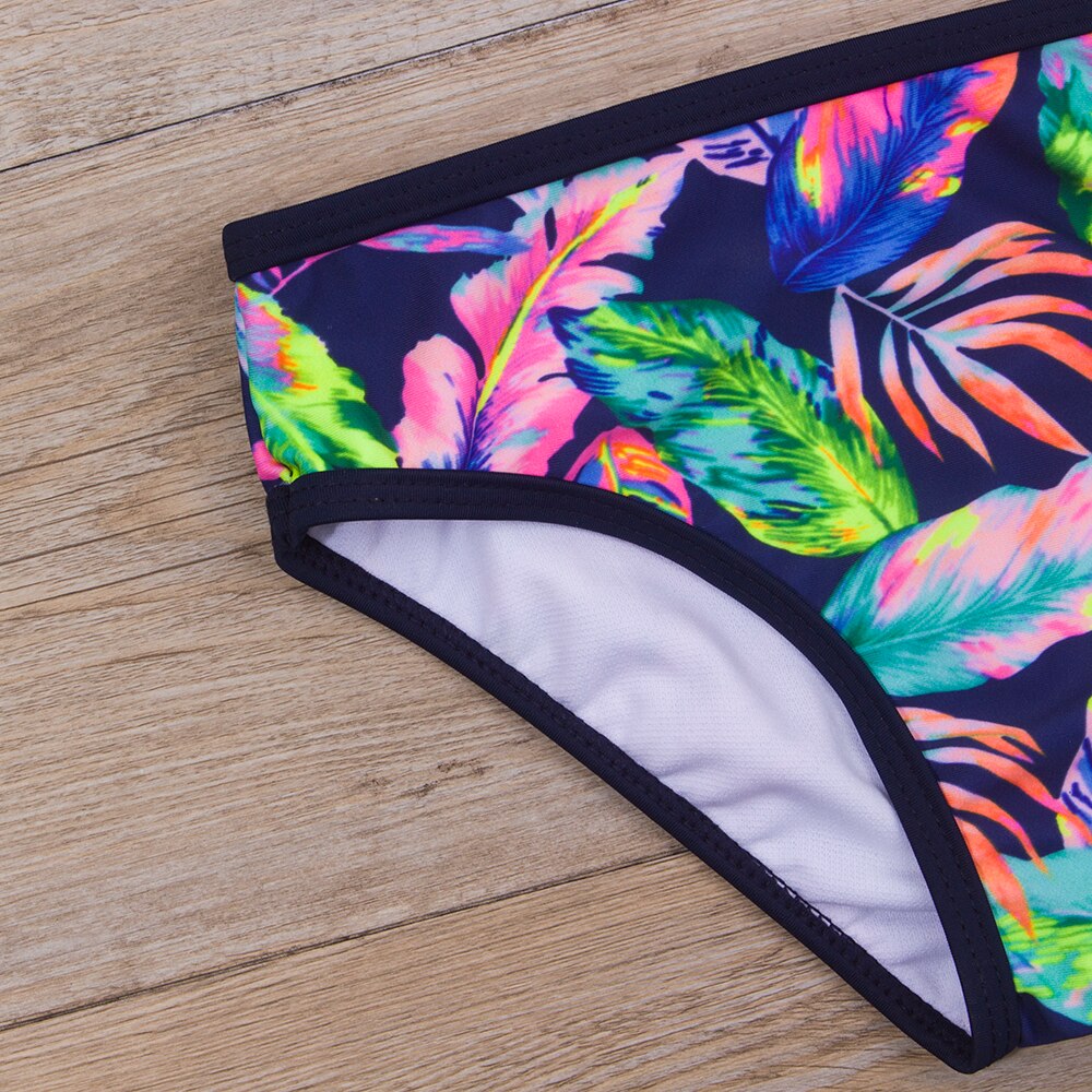 Feather Print Kids Girls Bikini Set 2021 New Bandage Children Swimsuit Summer Baby Two Piece Swimwear Biquini Infantil A298