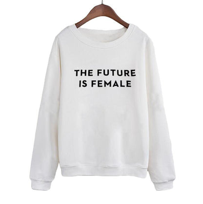 Feminist Sweatshirt Streetwear Crewneck Hoodies Women Top Sweatshirt Pullover The Future is Female
