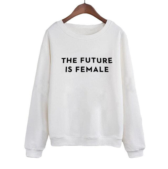 Feminist Sweatshirt Streetwear Crewneck Hoodies Women Top Sweatshirt Pullover The Future is Female