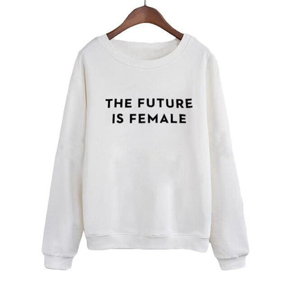 Feminist Sweatshirt Streetwear Crewneck Hoodies Women Top Sweatshirt Pullover The Future is Female