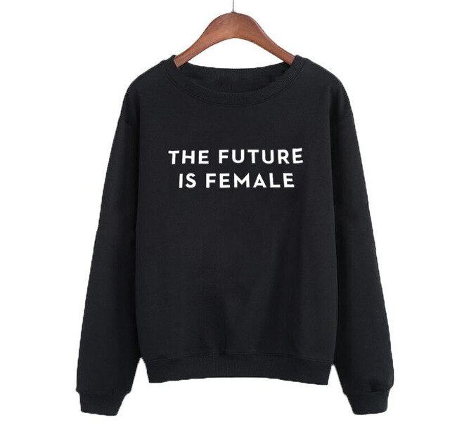 Feminist Sweatshirt Streetwear Crewneck Hoodies Women Top Sweatshirt Pullover The Future is Female