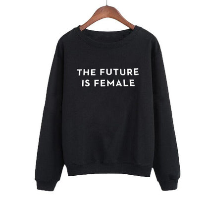 Feminist Sweatshirt Streetwear Crewneck Hoodies Women Top Sweatshirt Pullover The Future is Female