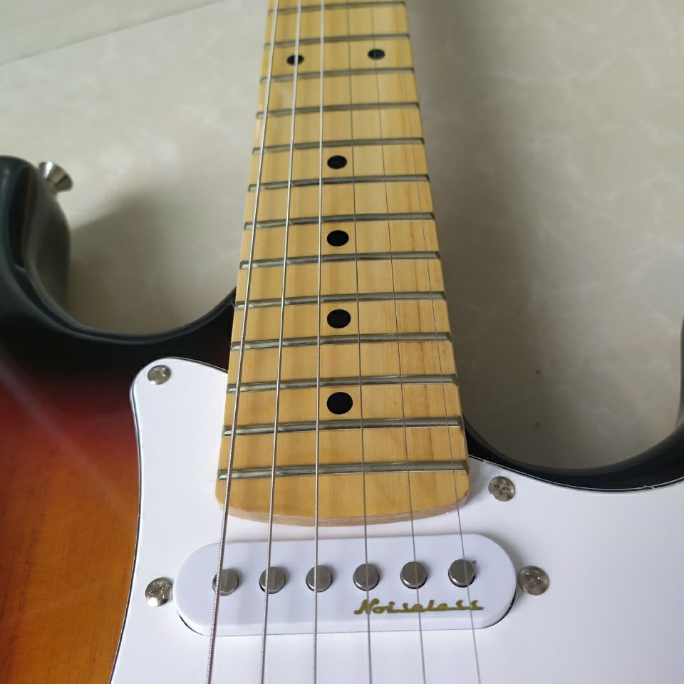 Fender st guitar white 6 string electric guitar real photos high quality 8pai Electric guitar panel