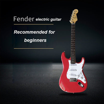Fender St Guitar White 6 String Electric Guitar High Quality 8pai Electric Guitar Panel. Instrument. Great for Beginners
