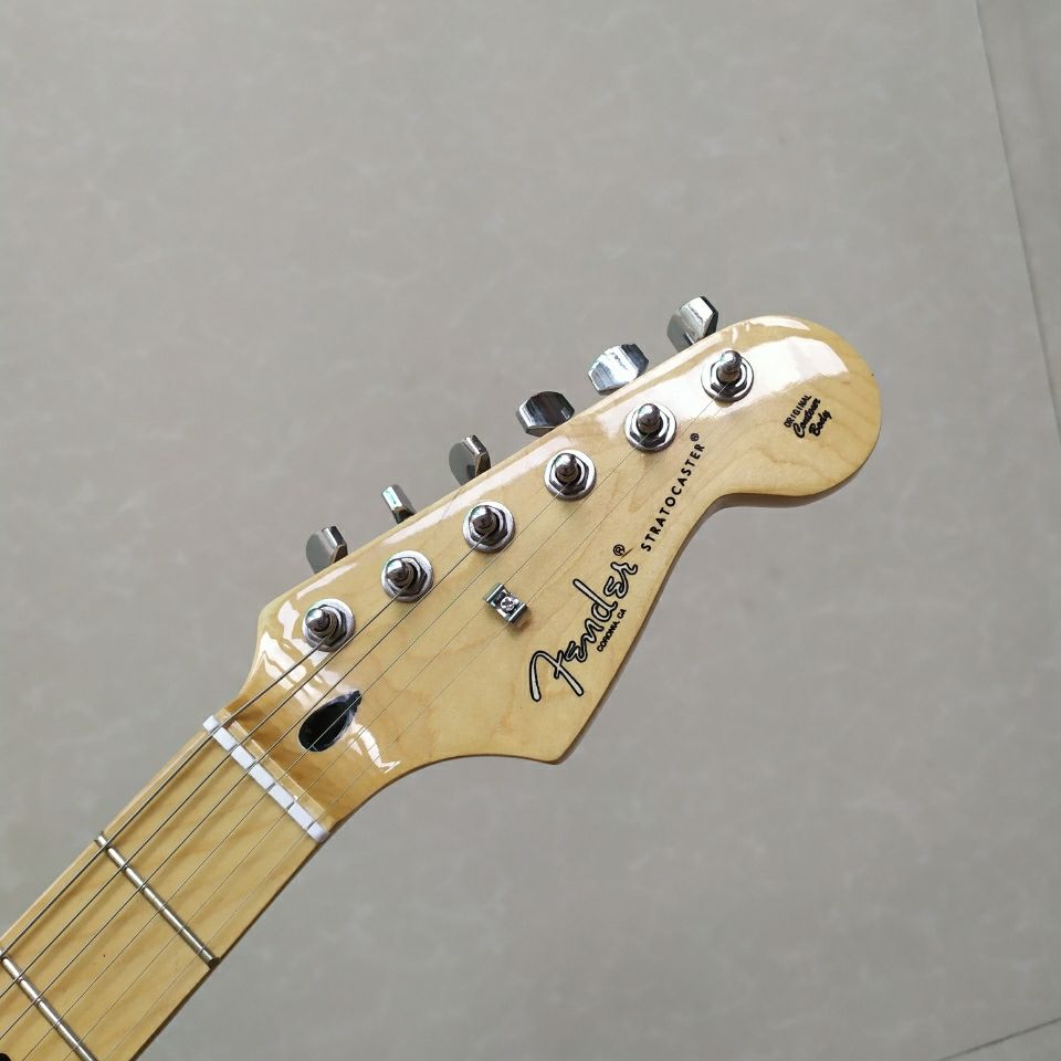 Fender st guitar white 6 string electric guitar real photos high quality 8pai Electric guitar panel