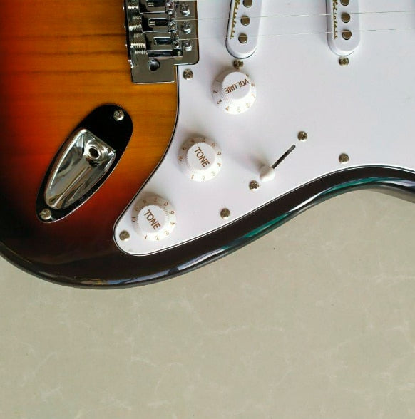 Fender St Guitar White 6 String Electric Guitar High Quality 8pai Electric Guitar Panel