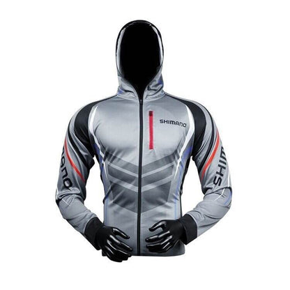 Unisex Anti-UV Outdoor Quick Drying Cycling Hoodie Jacket Ventilation Sunscreen Long-sleeved Fishing Clothes