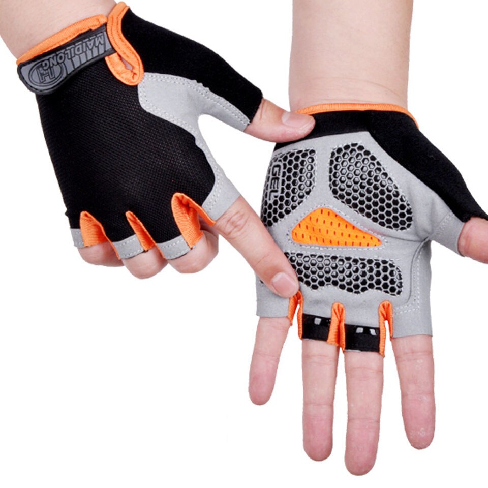 Fishing gloves Cycling Anti-slip Anti-sweat Men Women Half Finger Gloves Breathable Anti-shock Sports Gloves Bike Bicycle Glove