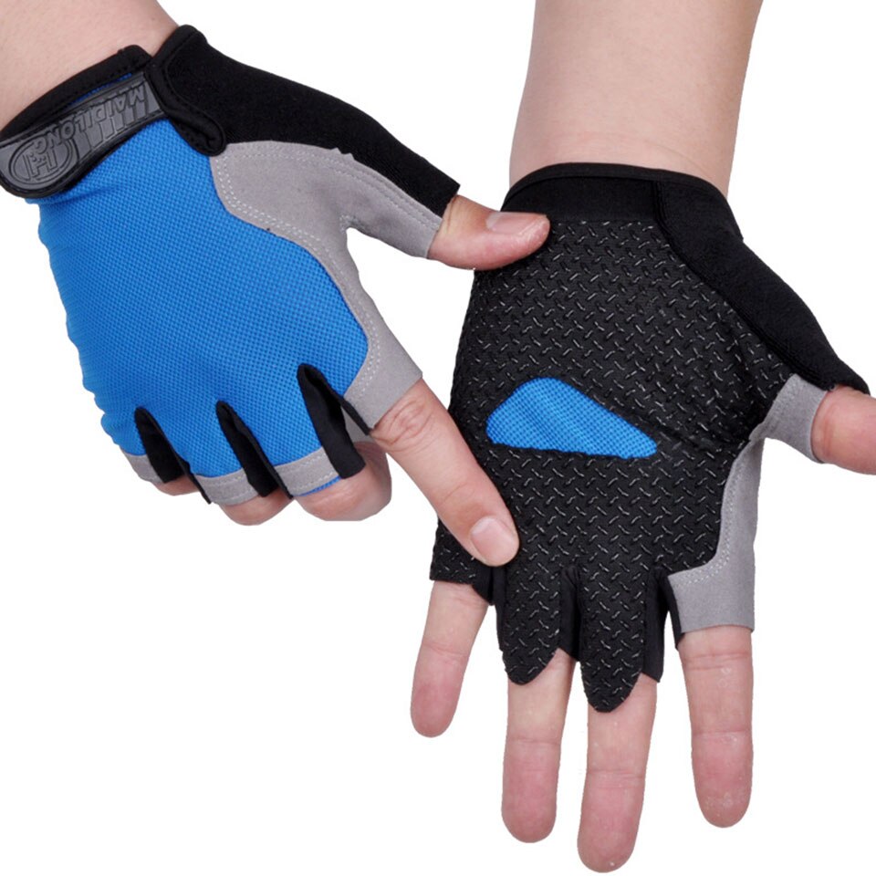 Fishing gloves Cycling Anti-slip Anti-sweat Men Women Half Finger Gloves Breathable Anti-shock Sports Gloves Bike Bicycle Glove