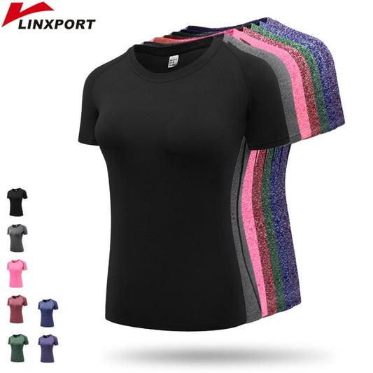 Fitness Women's Shirts Quick Drying T Shirt Elastic Yoga Sport Tights Gym Running Tops Short Sleeve Tees Blouses Jersey camisole