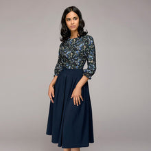 Load image into Gallery viewer, Floral Print Patchwork Dresses Women Spring Casual Loose 3/4 Butterfly Sleeve Dress Slim Elegant Breathable Dresses 2019 Fashion
